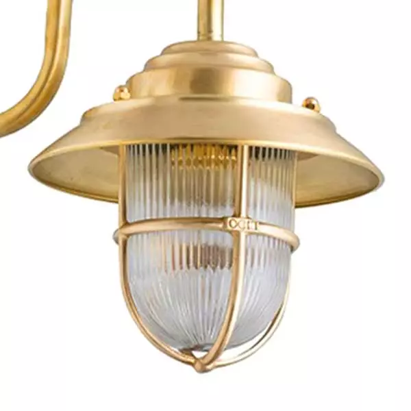 Outdoor Wall Lantern in Solid Polished Brass