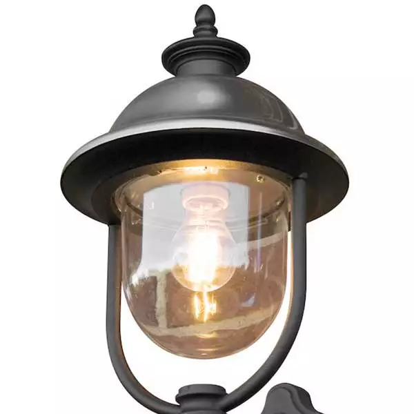 Upwards Style Outdoor Wall Lantern in Black