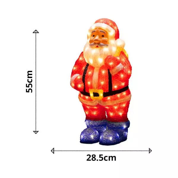 LED Acrylic Santa Dimensions