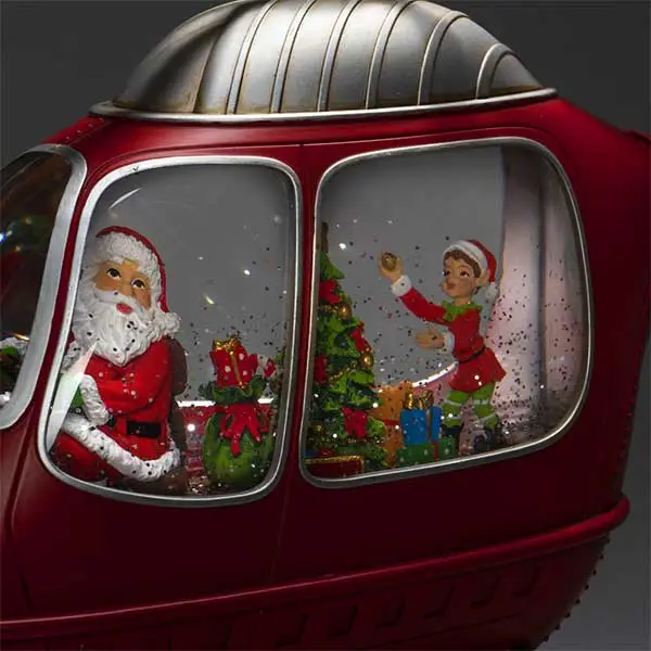 Water Lantern Santa Helicopter With Timer