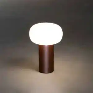 Battery Operated Outdoor Rust Table Lamp