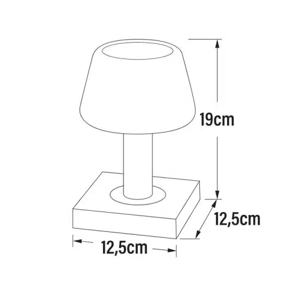 Dimensions outdoor table lamp
