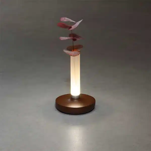 Frosted Vase Battery Operated Table Lamp