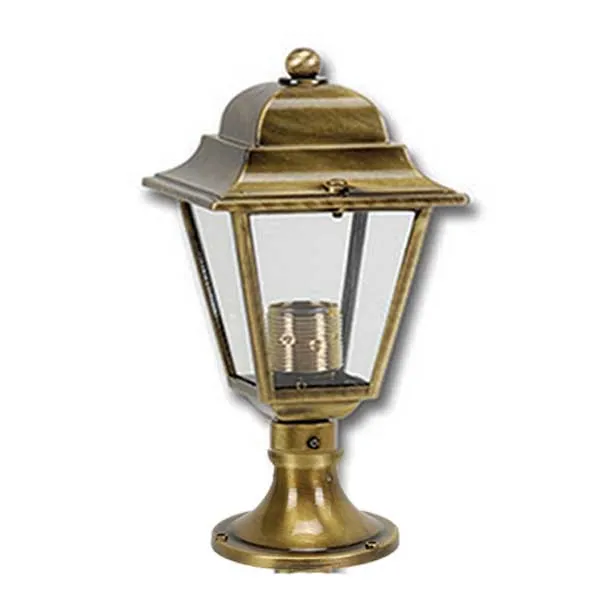 Brass Antique Lantern Pillar Top Light
