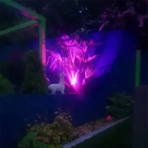 Garden wall & spike solar light pink
