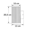 Dimensions of grey aluminium outdoor wall light