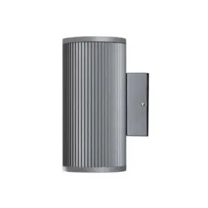 Outdoor wall light in grey colour made from aluminium