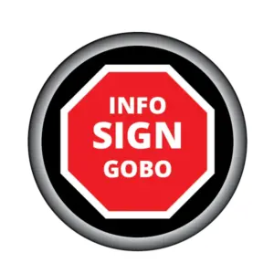 info sign custom gobo