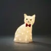 Sitting cat feature made from acrylic for outdoor Christmas decoration