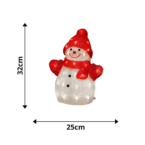 Acrylic Snowman 32CM Outdoor Christmas Decoration