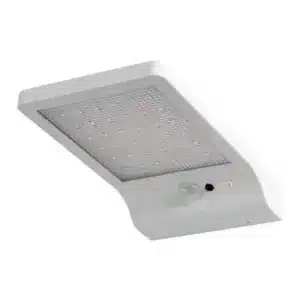 Energy-efficient LED outdoor wall light with a solar panel, motion sensor and daylight sensor