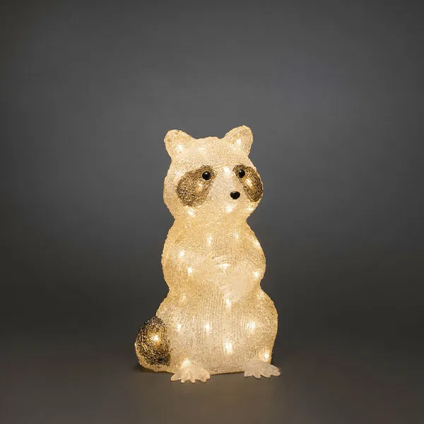 LED Acrylic Standing Raccoon Outdoor Decoration