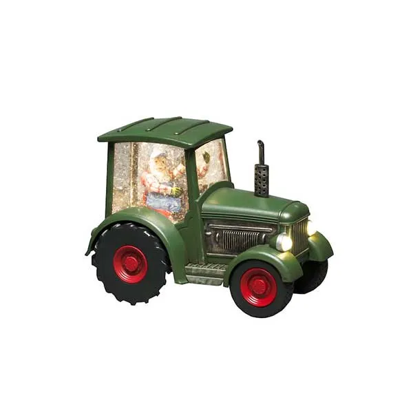 Water Lantern Green Tractor With Old Man