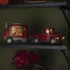 Water Lantern Red Pick Up Truck With Santa