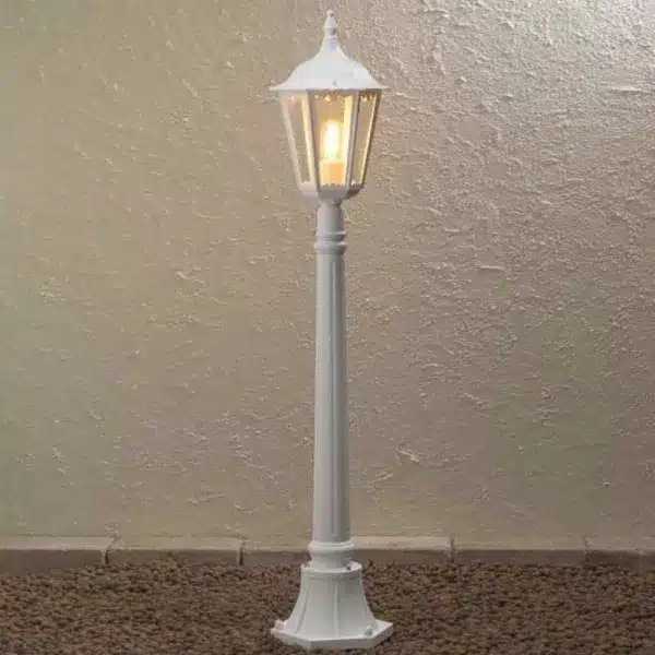 White Outdoor Lamp Post Light