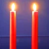 Battery operated red dinner LED candles with remote control