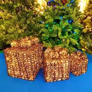 LED Gift box set in medium size for indoor and outdoor Christmas decoration