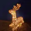 Acrylic sitting reindeer in medium size with 160 LED lights for outdoor Christmas decorations