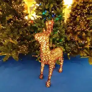 Standing reindeer in medium size with 160 LED lights for outdoor Christmas decorations