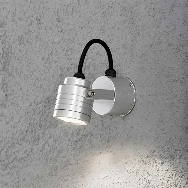 Silver Outdoor Wall Light