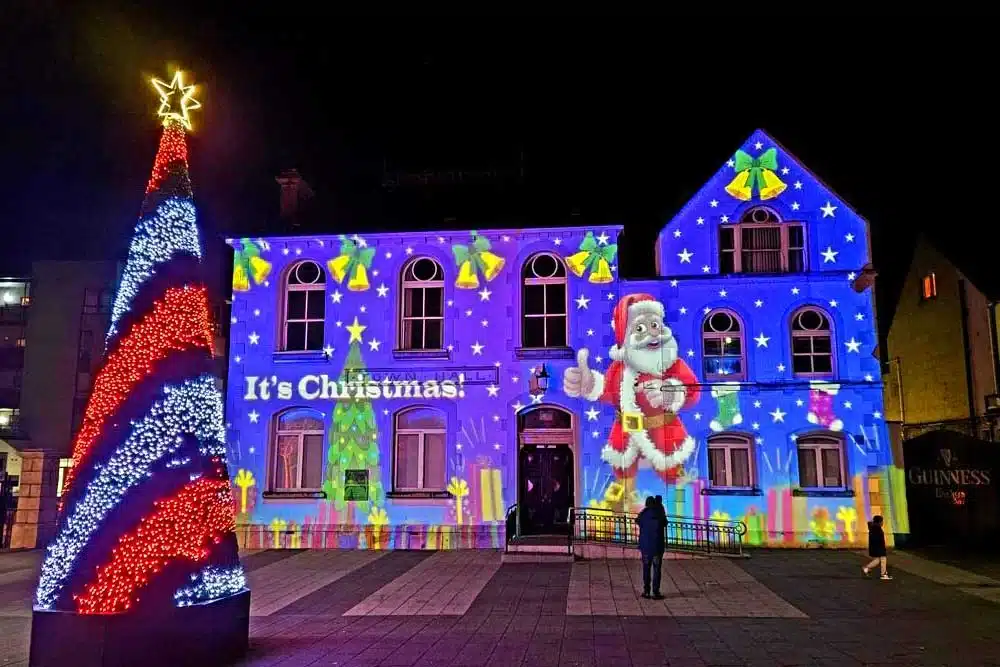 Christmas Projection Carlow Town Hall