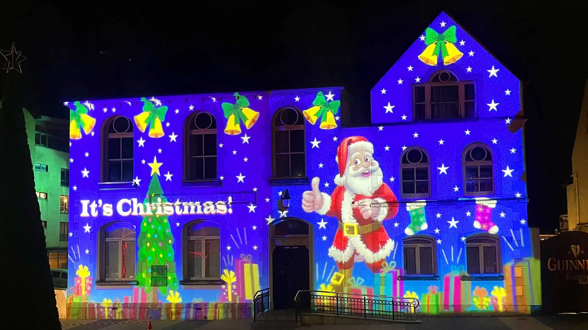 Christmas Projection Carlow Town Hall