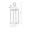 Measurements of outdoor rechargeable lantern white