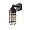 Cage design clear glass black outdoor wall light for garden, patio and entryway