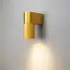 Down gold outdoor wall light for porch, garden and entryway