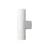Up & down white outdoor wall light for garden, porch and entryway