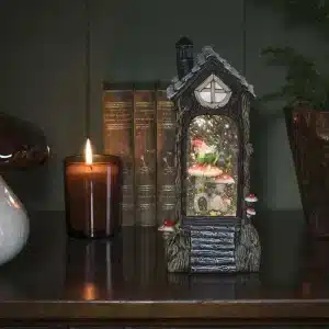 Elf With Mushrooms Water Lantern Tabletop Christmas Decoration