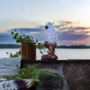 LED White Acrylic Parrot Outdoor Christmas Decoration