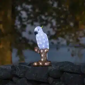 LED White Acrylic Parrot Outdoor Christmas Decoration