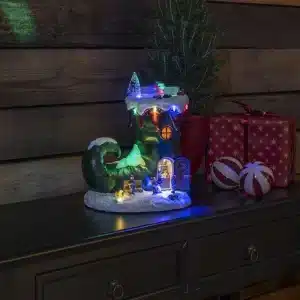 Musical LED Elf Shoe House Christmas Tabletop Decoration