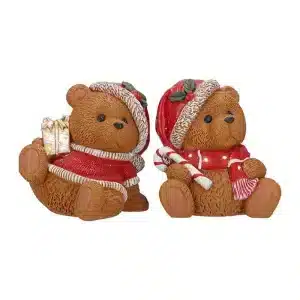 Sitting Teddy Bears Christmas Table Decoration