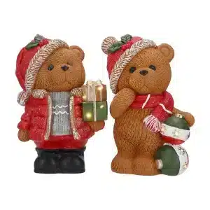 Standing Teddy Bears Christmas Table Decoration