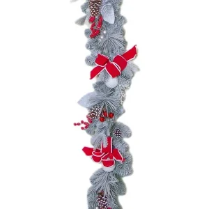 White Frosted Christmas Garland