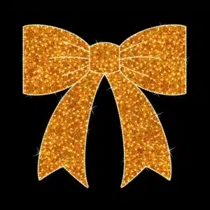 Giant gold bow 2D Christmas decoration