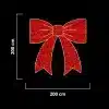 Giant red bow 2D Christmas decoration