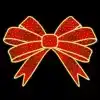 Giant red bow 2D decoration