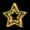 Golden Christmas Star 2D Outdoor Decoration