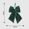 Green Velvet Christmas Bow 48CM