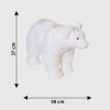 White Bear With Gold Sparkles Christmas Decoration