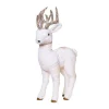 White Standing Deer Christmas Decoration Feature