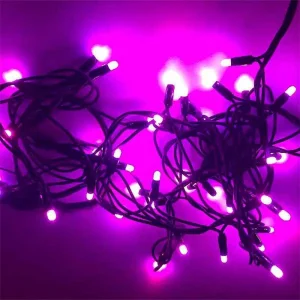 Connectable Outdoor Christmas Lights Pink