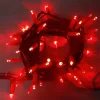 Connectable White Cable Outdoor Christmas Lights Red