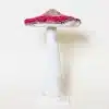 Red Mushroom With Glitter Christmas Tabletop Decoration