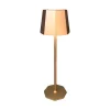 Touch control rechargeable table lamp in gold colour for indoor and outdoor use