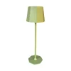 Touch control rechargeable table lamp in green colour for indoor and outdoor use