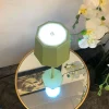 Touch control rechargeable table lamp in green colour for indoor and outdoor use